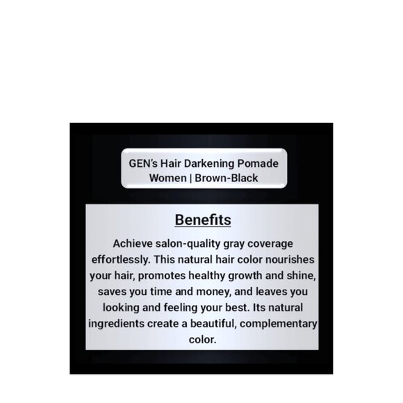 GEN Permanent Hair Darkening Cream: Get Natural Black Hair fast (Women Over 40) - Picture 2 of 5